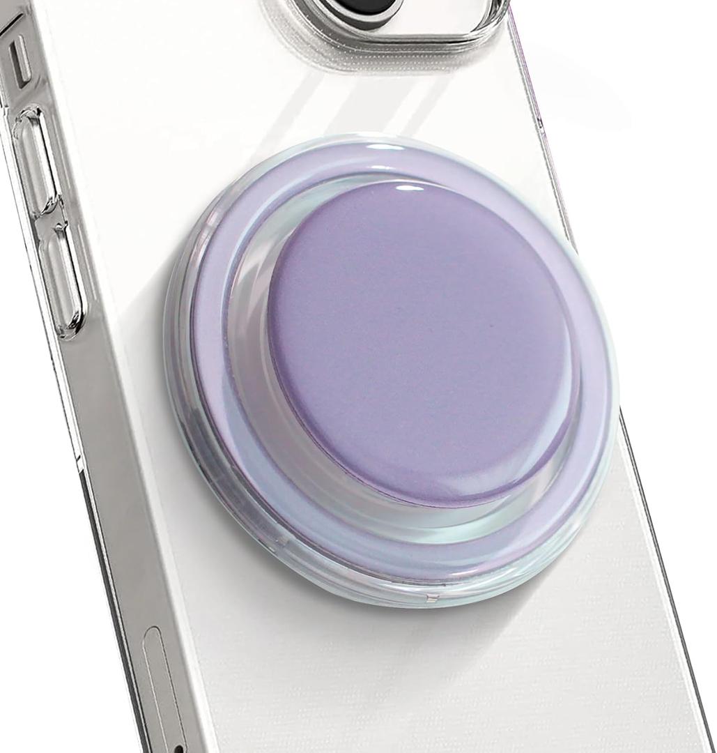 OnTheGrip Cute Solid Macaron Color Round Shape Collapsible Mobile Phone Grip Stand Holder for Smartphone Tablet Cell Phone Accessory (Lavender)