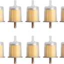 10 Pcs 3/8" Universal Inline Fuel Filters for Cars Industrial Tractors Trucks Motorcycles RV's Gas Powered Engine