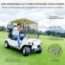 Ezgo Golf Cart Windshield Ezgo TXT Windshield Replacement for Front Fits 1995 to 2013 Ezgo TXT and Medalist Models Foldable Tinted UV Protection and Impact Resistant PC Shield