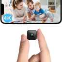 4K Mini Indoor Wireless Camera Micro Pet WiFi Small House Tiny Body Security Camera Nanny Smart Cameras,Night Vision Motion Detection Indoor Outdoor (black)