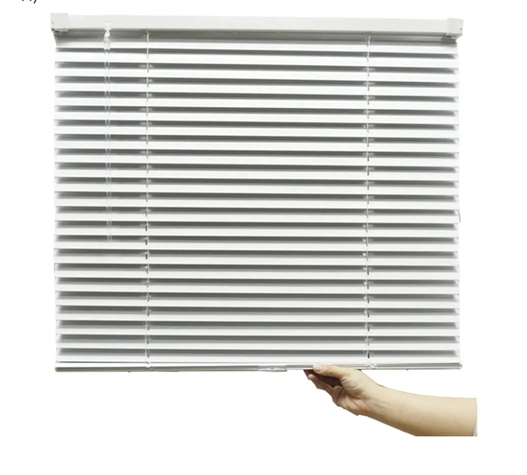 Cordless Light Filtering Mini Blinds for Windows, Horizontal Vinyl Window Blinds, Inside or Outside Mount 1” (35" W x 64" H)