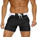MAGNIVIT Men's Swimwear Swimsuits Solid Basic Long Swim Sport Trunks Board Shorts with Pockets, Size 34