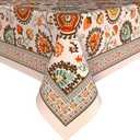 Small Square Tablecloth 52x52 Inch, Stain Resistant Wrinkle Free Card Table Tablecloth Vintage Boho Square Table Cloth Cover for Dinner Party Picnic Decor