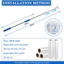 Long Handle Pallet Stretch wrap Dispenser 48 Inch Extra Long Handle for Pallet Wrapping Fits 12" to 24" Rolls with 2" to 3" Core - Pallet Wrap