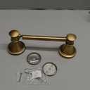 BESy Wall Mounted Toilet Paper Roll Holder Rustproof Tissue Paper Holder Bathroom Flexible Pivoting Handle Toilet Tissue Roll Holder, Antique Brass, Stainless Steel