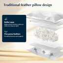 Pacific Coast Bed Pillow, Luxury Hotel Goose Feather and Down Firm Pillow for Sleeping with 100% Cotton Shell, Soft and Supportive