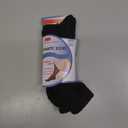 Seamless Toe-Wave-In Mesh Diabetic Crew Socks, Black, Medium