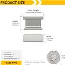 Rergy 10 Pack Brushed Satin Nickel Single Hole Knobs, Square Cabinet Handles Kitchen Drawer Pulls and Knobs for Bathroom Dresser