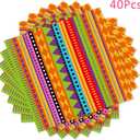 4 x 40Pcs Mexican Fiesta Paper Napkins Mexico Cactus Colorful Disposable Lunch Dinner Paper Napkin Set Mexican Fiesta Tableware Birthday Baby Shower Party Supplies