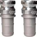 2pc Aluminum Camlock Fittings part E, Cam & GrooveHose Fittings -2 inch Male Adapter & Coupling