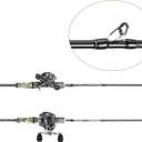 Sougayilang Baitcaster Combo, 2-Piece M/MH 30+24Ton Graphite Rod, 7.0:1 Gear Ratio, 11+1 Bearings Reels for Inshore Bass, Trout, Walleye, Catfish (One Pack)