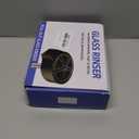 Glass Rinser and Cup Washer for Sink, 360 Rotating Spray Nozzle with Pull-Out Design, Bottle Cleaner - Tilted Base Prevents Splashing, Kitchen Sink Accessories for Home & Bar (Easy Install-Black)