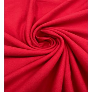 EOVEA - Cotton Spandex Fabric by The Yard - 4 Way Stretch Jersey Knit - Spandex & Cotton T-Shirt Fabric - Lightweight, Breathable - 60" Wide Roll| 10 oz(Red, 1 Yard)