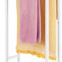 Freestanding Towel Racks for Bathroom 2 Tier Hand Towel Drying Rack Metal Blanket Towel Holder Stand for Bedroom Indoor Outdoor Pool Small Blanket Rack (Matte White)