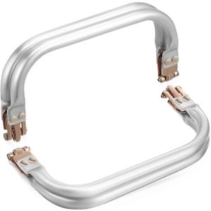 VILLCASE 5.90 Inch Metal Purse Frame with U-Shaped Carry Handle Durable Kiss Lock Clasp for DIY Handmade Clutch Coin Purse and Small Tote Bag Making Supplies