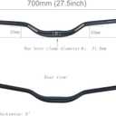 Cycling Handlebar MTB Mountain Bike Bicycle Extra Long Handlebar 31.8mm 700mm Riser Bar(Black)