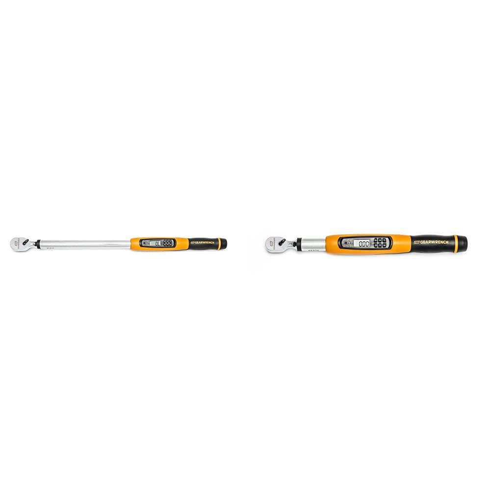 GEARWRENCH 1/2 Drive Electronic Torque Wrench - 85077 & 3/8 Drive Electronic Torque Wrench 7.4-99.6 FT LB - 85076
