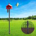 Bird Feeder Pole, 105" Heavy Duty Adjustable Feeder Stand with 5-Pronged Base for Birdhouse Mounting, Weather Station, Outdoor, Yard, Garden