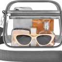 Busiuw Clear Bag for Stadium Events - Stadium Approved Small Mini Clear Purse, Men's Shoulder Bag for Sports Concerts
