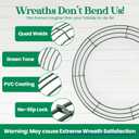 5-Pack 14 Inch Wire Wreath Frame Round Metal Wreath Form with Ring Design for DIY Crafts, Floral Projects, and Home Decor Dark Green Wire Frame for Christmas Holiday & Weddings