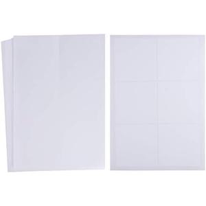 Juvale Self-Adhesive Label Sticker Sheets (8.5 x 11 in, White, 48-Pack) Set of Two