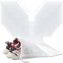 Frosted Clear Plastic Travel Shoe Bag for Men Woman Travel Organizer, 15Pcs Washable Translucent Drawstring Pouch with Rope for Golf GYM Sneaker Clothes Suitcase Home Packing Storage