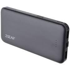 ZGear High Capacity Power Bank With LCD Display 20,000mAh Black