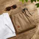 JMIERR Mens Casual Shorts - Cotton Drawstring Summer Beach Stretch Twill Chino Golf Shorts, Size 40 (Orange)