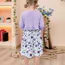 Toddler Girl Sleeveless Dresses and Long Sleeve Ruffle Cardigan 2 Piece Fall Outfits for 2-8T (7-8 Years)