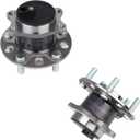KUSATEC 512332 Rear 2PCS Wheel Bearing and Hub Assembly Compatible with Jeep Compass, Patriot, Chrysler 200, Sebring, for Dodge Avenger, Caliber, 5 Lug w/ ABS
