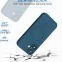 4 x Slim Designed Magnetic for iPhone 16 Case, Compatible with Magsafe, Shockproof, Anti-Fingerprint/Scratch/Drop, Liquid Silicone Case for iPhone 16 - Blue