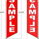4 Less Co BEAUTY BARBER SHOP Windless Swooper Feather Flag 15' Tall Large Pole Spike Kit Banner Sign pbq63-h