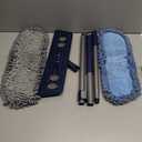 18 Professional Microfiber Mop Large Flat Mops for Floor Cleaning 4 Reusable Washable mop Pads Hardwood Cleaning System Wet and Dust Mop with 61in Long Stainless Steel Handle