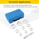 Bearing Race and Seal Bushing Driver Install Set | 10PCS Aluminum Bearing Race Installer, Seal Installation Tool, Bearing Install Tool, Axle Seal Installer