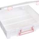 ArtBin 6955RL Super Satchel Compartment Box Clear Craft Organizer Storage Case - Rose Gold, Pack of 1