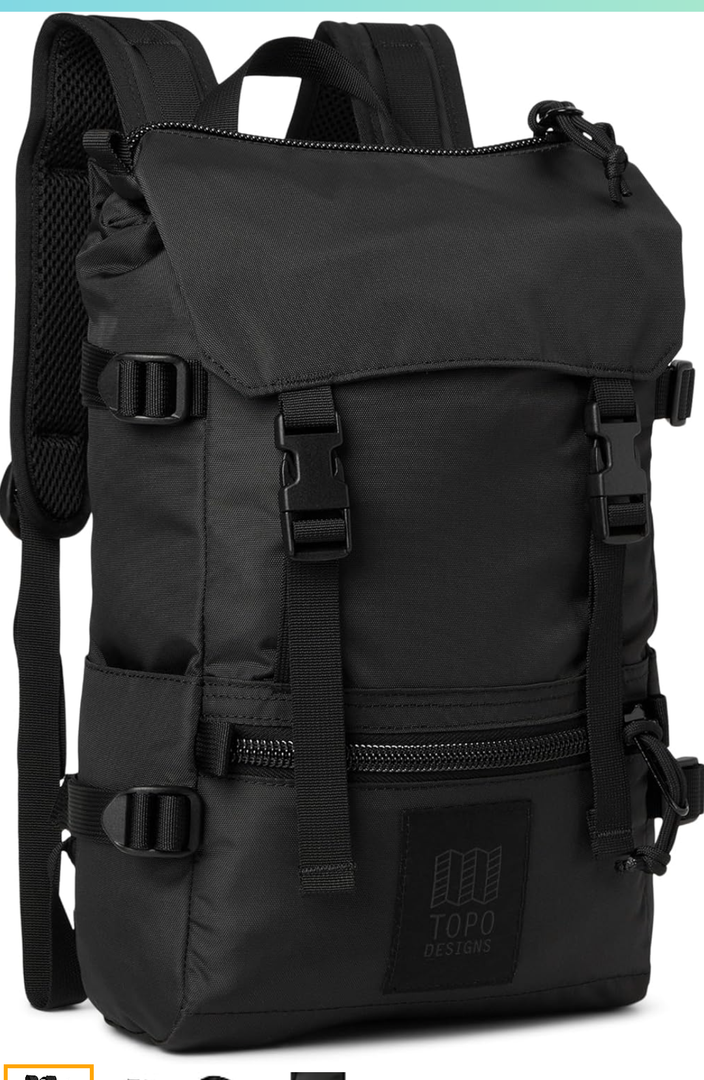 Topo Designs Unisex Rover Pack Mini, Black/Black, One Size