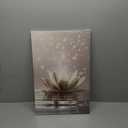 Framed Zen Meditation Lotus Floral Plant Canvas Wall Art, Spiritual Bathroom Yoga Spa Room Decor, Flower Of Life Pictures Paintings Print Artwork Ready To Hang (16"x24