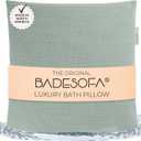 BADESOFA Luxury Bath Pillow M - Lusciously Soft & Comfortable Tub Pillow for Bathtub - Washable & Quick-Drying Bath Back Pillow - Non-Slip Full Body Tub Pillow - Luxury Spa Cushion in Green