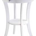Winsome Sasha Round Accent Table with Drawer and Shelf, for Bedroom, Living Room, White