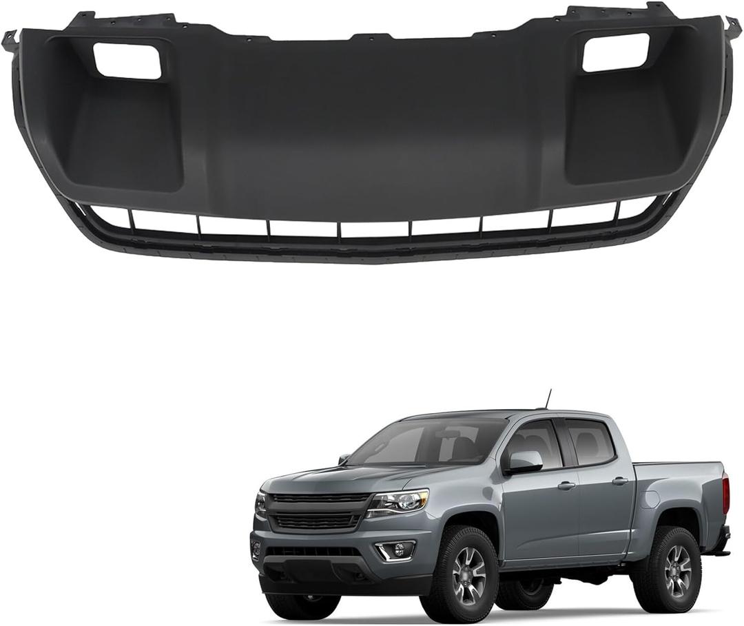 munirater Front Bumper Lower Skid Plate Plastic with Tow Hook Holes Replacement for 2015-2020 Colorado GM1095206 22891697