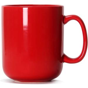 20 OZ Large Coffee Mug, M016 Plain Ceramic Boss Big Tea Cup with Handle for Dad Men, Red