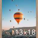 JCJMY 13x18 Picture Frame Rustic Brown for Poster Photo Picture, Horizontal and Vertical Formats for Wall Hanging, 13 x 18 Wall Gallery Poster Photo Frame for 13 by 18 Photos Posters, Rustic Brown