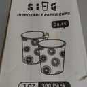 SIUQ 300 Pack 3 oz Paper Cups, Disposable Bathroom Cups, Small Mouthwash Cup, Hot/Cold Beverage Drinking Cups, Mini Paper Cups for Bathroom, Birthday Party, Travel, Events, Picnic, BBQ (Daisy)