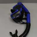 Greatever Snorkel Set Pano 3 Window Snorkel Mask Adult, Panoramic Wide View, Anti-Fog Scuba Diving Mask, Anti-Leak Snorkel Goggles Dry Top Snorkel, Professional Snorkeling Gear for Adults (Black Blue)