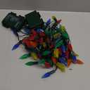 DBFAIRY 2Pack C6 String Lights Battery Operated, Multicolor 16.4ft 50 LED Wreath Lights with Timer 8 Light Modes IP65 Outdoor Christmas Lights for Xmas Tree Wedding Party Decor