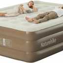 Naturehike Air Mattresses with Rechargeable Built-in Pump, Inflatable Mattress, Portable Blow up Mattress, Air Bed for Home, Camping, Guest (17.7in Queen)