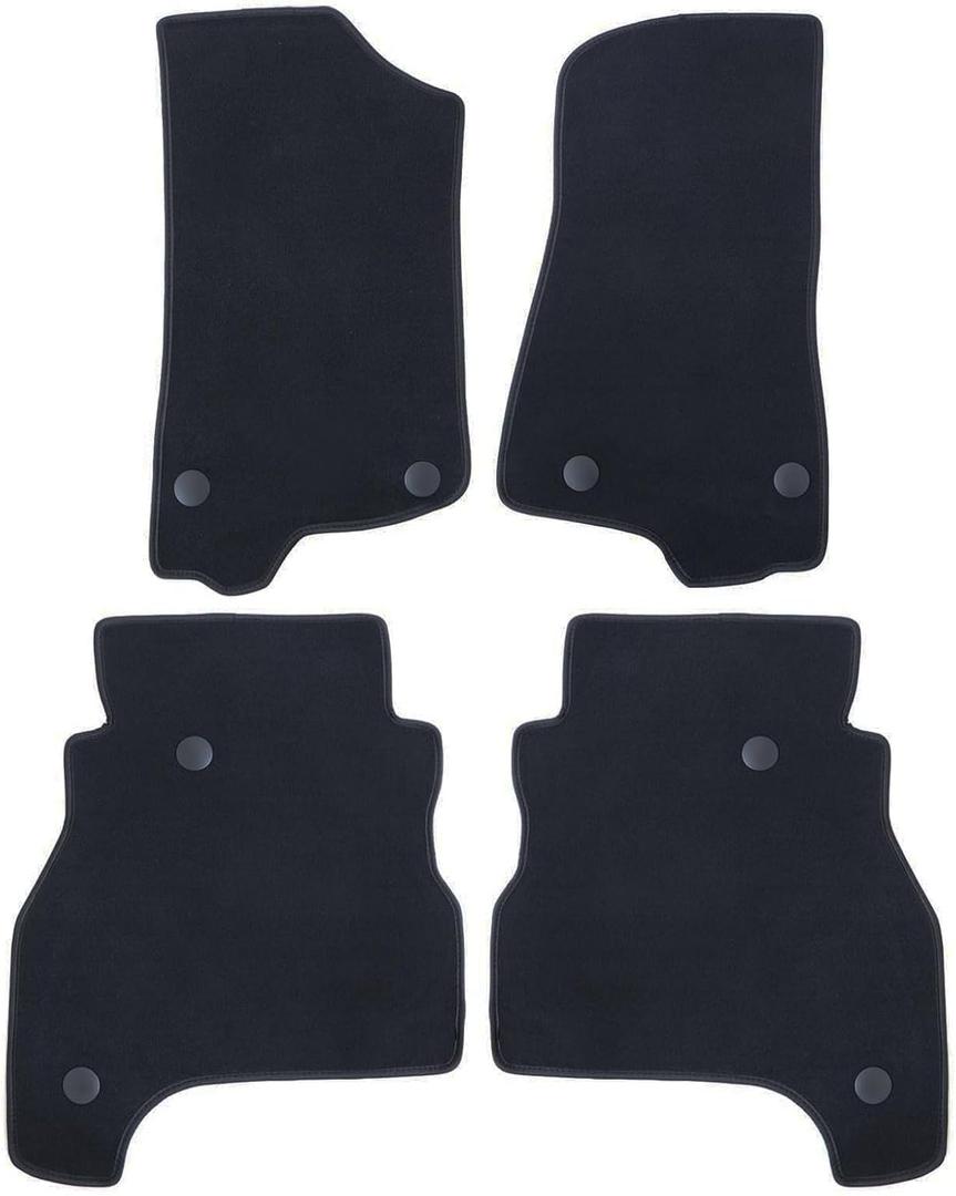 GXARTS Custom Fit Velour Carpet Floor Mats Compatible with Jeep Gladiator JT 2020-2026 (Sport Willys Rubicon Mojave),4PCS Black Automobile Floor Liners Front & Rear Accessories, with Retaining Clips
