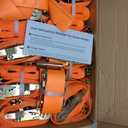 2" x 15 FT E-Track Ratchet Straps (10-Pack) - High Visibility Safety Tie Downs with E-Track Fittings, 4500 lbs Break Strength for Night Work & Enhanced Cargo Security in Trailers & Trucks-Orange