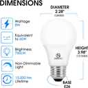 Energetic 24 Pack LED Light Bulbs 60 Watt Equivalent, A19 Warm White 3000K, E26 Base, Non-Dimmable, 8W 760lm, ETL Listed