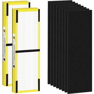 FLT4825 HEPA Filter B Replacement Compatible with G-Guardian Air Purifiers AC4825 AC4825E AC4825W AC4300 AC4800 AC4900 AC4850,2 H13 True HEPA Filters+8 Carbon Pre-Filters